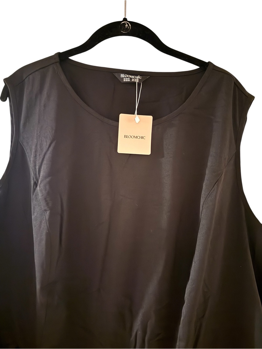 BloomChic Elegant Black Sleeveless Fit-and-Flare Dress 22/24 - Picture 2 of 4